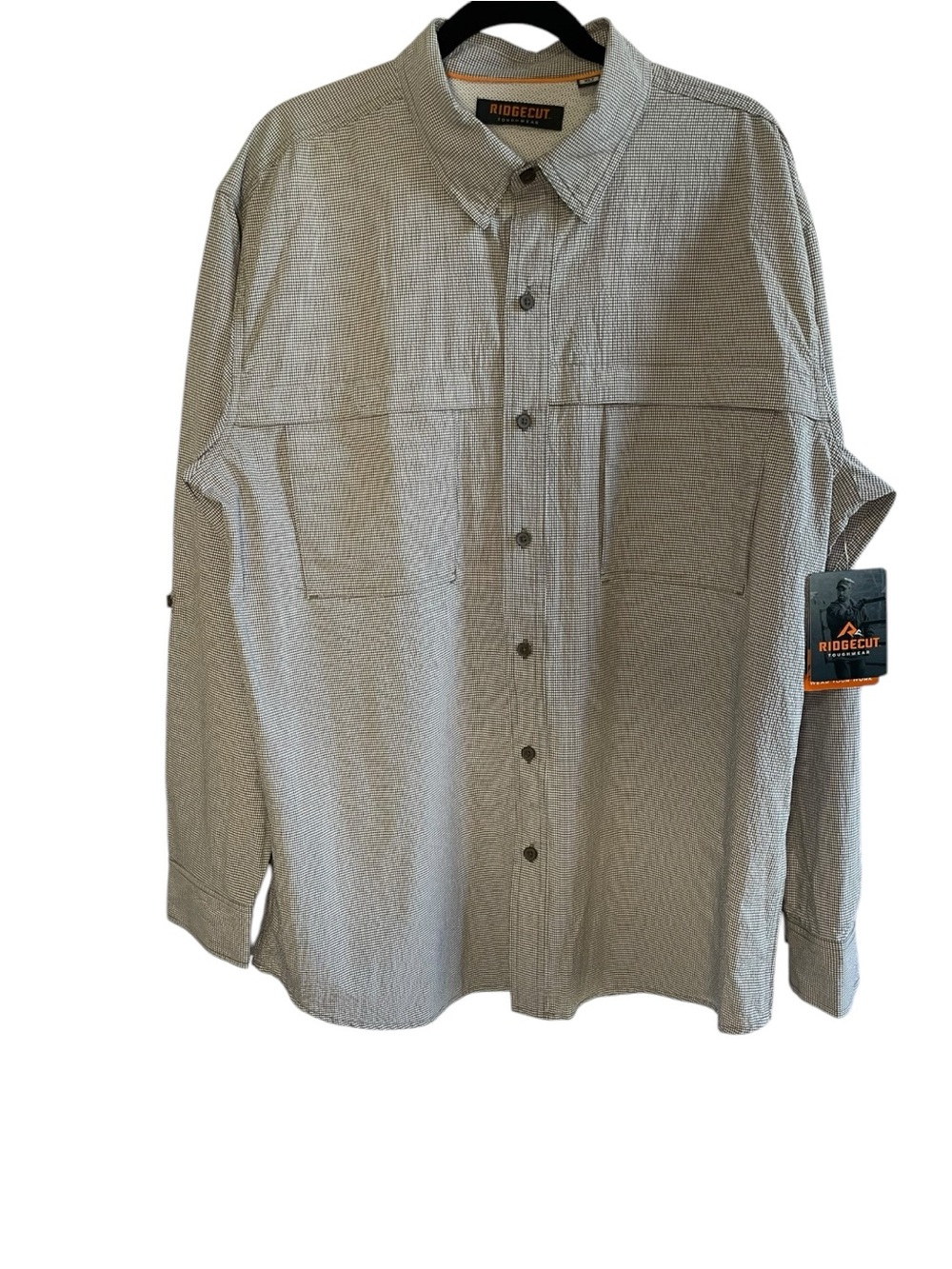 Ridgecut Toughwear Long Sleeve Frank Field Button Up Shirt Men’s XLT Green/Olive